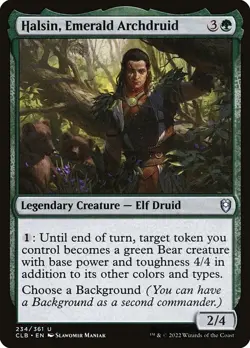 (2x FOIL) HALSIN, EMERALD ARCHDRUID - Baldur's Gate - MTG Magic Card - Image 1