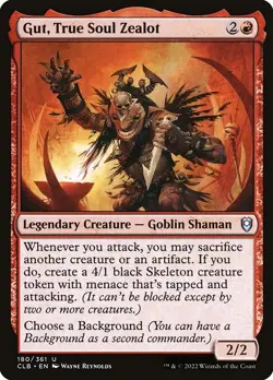 (2x FOIL) GUT, TRUE SOUL ZEALOT - Baldur's Gate - MTG Magic the Gathering Card - Image 1