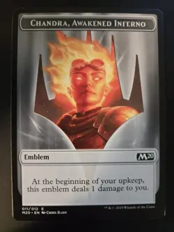Chandra, Awakened Inferno NM EMBLEM Core Set 2020 M20 MTG FREE SHIPPING - Image 1