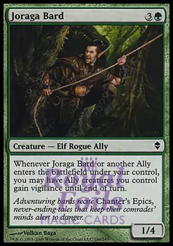 Joraga Bard 2x FOIL ZEN MTG Zendikar Common MINT green - Image 1