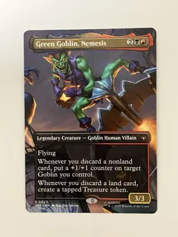 Green Goblin, Nemesis BORDERLESS SCENE #23 NM/M MTG Spiderman Magic Card - Image 1