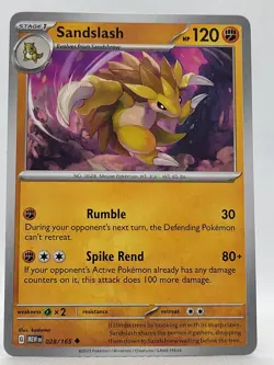 2023 Pokemon Scarlet and Violet 151 Cards 027 Sandshrew and 028 Sandslash - Image 4