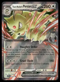 Pokemon Tcg Team Rocket's Persian Ex #218 Pokemon Promo NM - Image 1