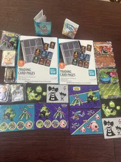 Pokemon TCG Lot, Accessories/Stickers/Mini Binders/Card Sleeves - Perfect Gift!! - Image 1