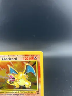 2000 Pokemon Base Set 2 4/130 Charizard Holo Nice Swirl - Image 3