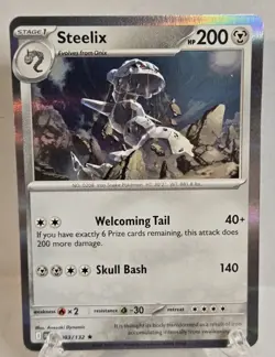 Steelix 093/132 Holo Rare Mega Evolution Pokemon TCG - Image 1