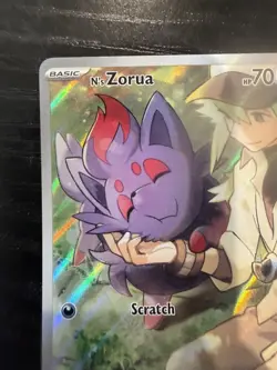Pokemon Cards N's Zorua SVP189 Journey Together Black Star Promo Near Mint TCG - Image 5