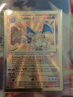 2021 Pokemon Celebrations Charizard Classic Gold Metal Premium Collection 4/102 - Image 2