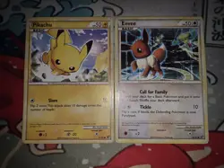 pokemon cards pikachu 61/90 and Eevee 48/90 - Image 1