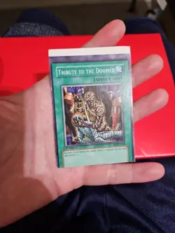 misprint miscut Tribute to the Doomed SD3-EN020 1st Edition white strip yugioh - Image 4