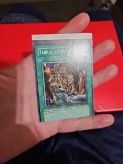 misprint miscut Tribute to the Doomed SD3-EN020 1st Edition white strip yugioh - Image 5