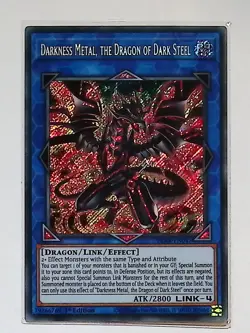 Darkness Metal, the Dragon of Dark Steel - BLAR-EN047 Secret Rare 1st Ed Yugioh - Image 1