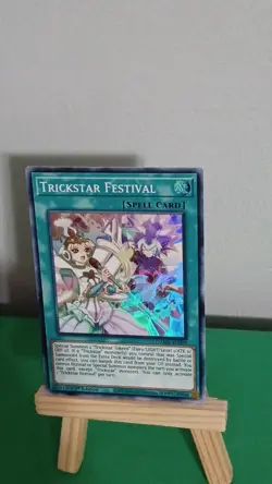 Yugioh Trickstar Festival Spell Card DAMA-EN098 Super Rare Dawn Of Majesty - Image 1