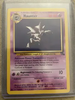 Haunter 6/62 Fossil Non-Holo Vintage Pokemon Card WOTC 1999 LP - Image 1