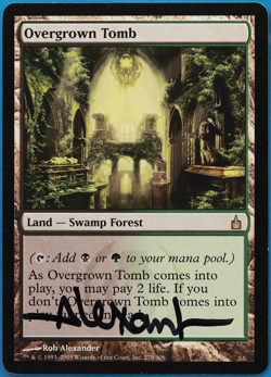 Overgrown Tomb Ravnica: City of Guilds NM Rare SIGNED CARD (504908) ABUGames - Image 1