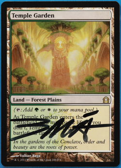Temple Garden Return to Ravnica NM Land Rare SIGNED CARD (504913) ABUGames - Image 1