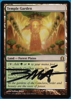 Temple Garden Return to Ravnica NM Land Rare SIGNED CARD (504914) ABUGames - Image 1
