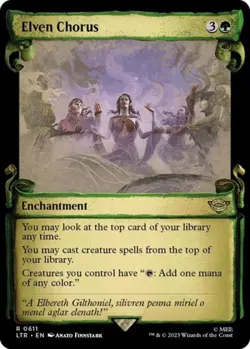 MTG English Elven Chorus (Showcase Scrolls) NM Foil - Image 1