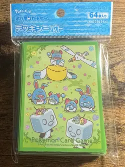 Pokemon Center Japan Flower Crown Eiscue, Marill & Friends Card Sleeves SEALED - Image 1