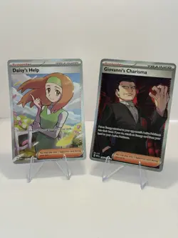 151 Pokemon card trainer lot - Daisy's help 195/165 Giovanni's charisma 197/165 - Image 1