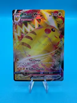 Pokemon Card PIKACHU VMAX Swsh286 STANDARD SIZE Black Star Promo Near Mint - Image 1