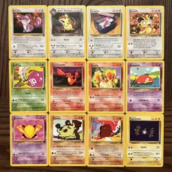 12 Card Lot Vintage Pokemon Team Rocket Set NM - Image 1