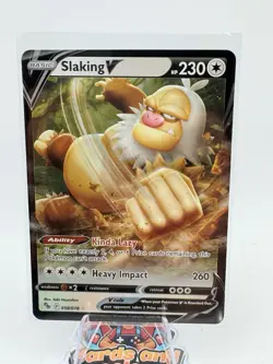 Slaking V Pokemon TCG 58/78 Pokemon Go Ultra Rare Holo Foil Full Art Card NM - Image 1