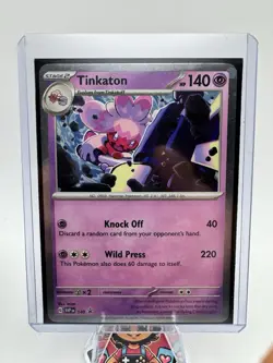 Pokemon - Tinkaton SVP 140 Scarlet & Violet Black Star Promo Card Cosmic Foil NM - Image 1