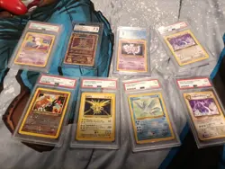 8 Graded PSA/Cgc Pokemon Cards All Rare, All Vintage - Image 1