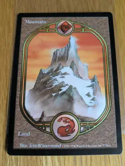 WOTC MTG Vintage 1998 Unglued Full Art Mountain #87 Unplayed (NM) - Image 1