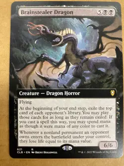 MTG 1x EXTENDED ART Brainstealer Dragon 621 Battle for Baldur's Gate Magic x1 NM - Image 1