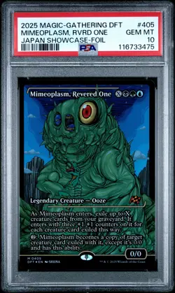 2025 MTG AETHERDRIFT JPN SC-FOIL #405 MIMEOPLASM, REVERED ONE PSA 10 - Image 1