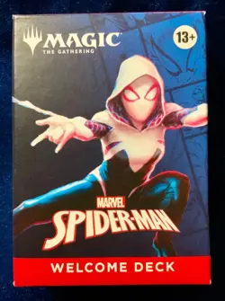SDCC 2025 MAGIC THE GATHERING SPIDER-MAN WELCOME DECK RED GWEN STACY NEW - Image 1