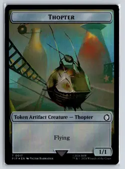 MTG Fallout Foil Token 0022/0017 Radiation / Thopter - Image 2
