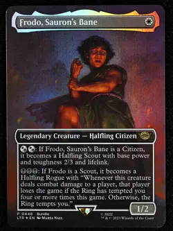 Magic TCG - LTR Tales of Middle-Earth - Frodo, - 0448 - Rare - Foil Ext Art NM - Image 1