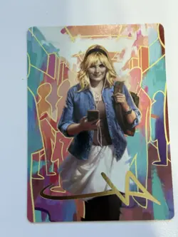 Magic: The Gathering Spider-Man Gwen Stacy Art Series Gold Stamp - Image 1