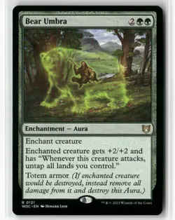 magic the gathering Bear Umbra Wilds of Eldraine Commander #121 - Image 1