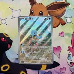 Squirtle 170/165 Near Mint Scarlet & Violet-151 Illustration Rare Holo Pokemon - Image 1
