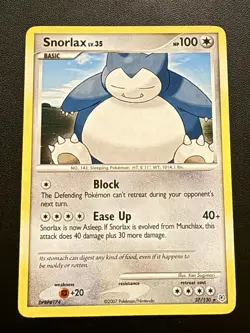 Pokemon Diamond And Pearl Snorlax 37/130 (regular rare) - Near Mint TCG DPBP# - Image 1