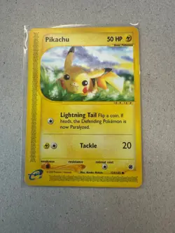 Pikachu 124/165 Expedition Base Set EReader Vintage Pokemon Carrd 2002 - Image 1