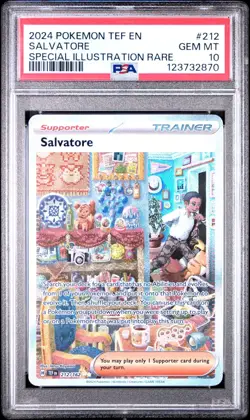 2024 PSA 10 Salvatore #212 Special Illustration Pokemon TCG SV Temporal Forces - Image 1