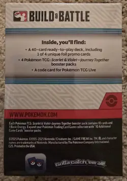 Factory Sealed SV09 Journey Together Build and Battle Box Pokemon 2025 - Image 2