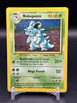 No Set Symbol Nidoqueen Holo Rare 7/64 Pokemon Jungle 1999 English WOTC NM - Image 1