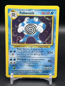 1999 Pokemon TCG Poliwrath 13/102 Base Set Holo Rare English WOTC NM- - Image 1