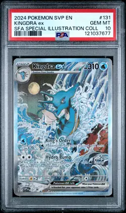 2024 POKEMON SVP EN-SV BLACK STAR PROMO #131 KINGDRA EX PSA 10 - Image 1