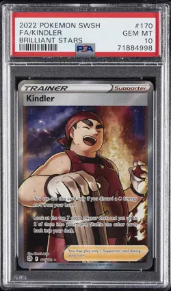 2022 POKEMON SWORD & SHIELD BRILLIANT STARS #170 FULL ART/KINDLER PSA 10 - Image 1