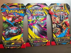 3 X Pokemon Mega Evolution Sleeved Booster Pack - Full Art Set US SELLER - Image 1