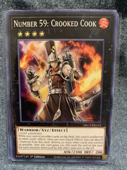 3x Number 59: Crooked Cook 1st Edition DLCS-EN121 NM Yu-Gi-Oh - Image 1