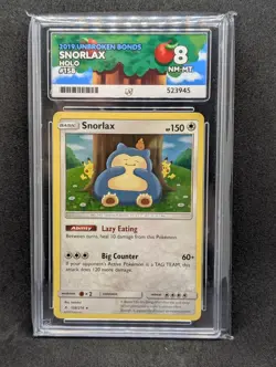 Pokemon TCG Snorlax Unbroken Bonds Rare Card 158/214 Reverse Holo ACE 8 - Image 1