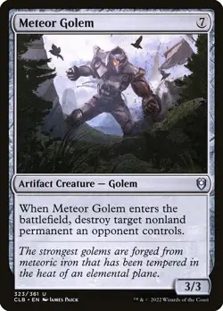 (1x FOIL) METEOR GOLEM - CL: Baldur's Gate - MTG Magic the Gathering Card - Image 1